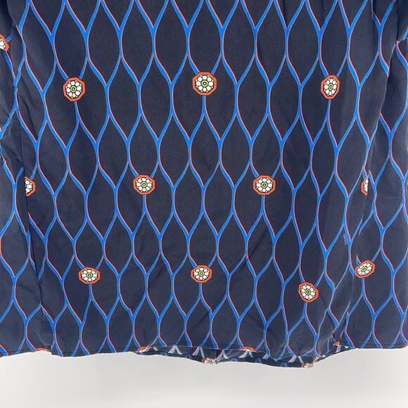 Kenzo x H&M 100% silk printed ruffle sleeve blouse top sz 4 - Picture 4 of 7